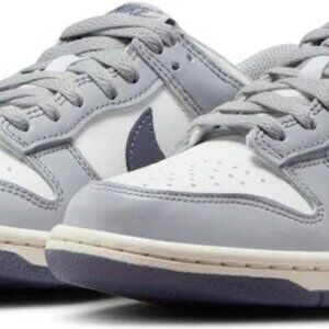 Nike Dunk Low Kids Sneakers in Gray and White